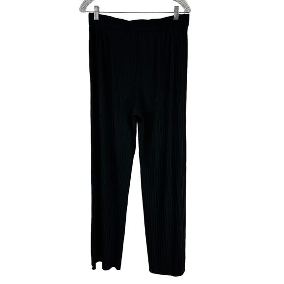 Max Mara Leisure NWOT Cacio Black Trousers Size XL High Rise Pleated Wide Leg - Picture 3 of 10